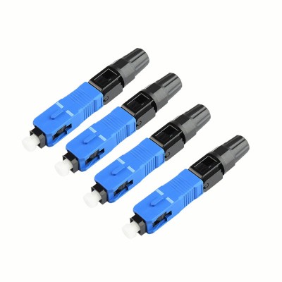 China Fiber Optical Sc/Upc Drop Wire Fast Quick Connector for Covered Optical Cable