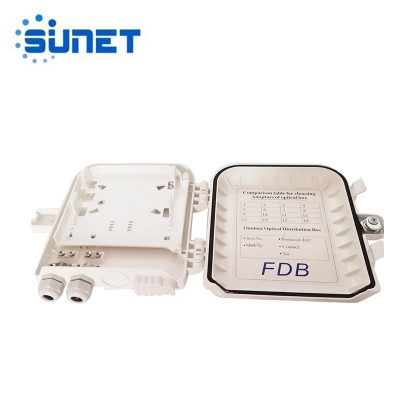 8 Port Wall Mount Terminal Junction Box 8 Way Outdoor Protect Optical Splitter or Drop Cable Optic FTTH Distribution Boxes Fiber